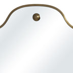 Elodie wall mirror by Renwil, iron, dark antique brushed brass finish