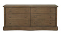 Clarence 6 Drawer Dresser Warm Brown