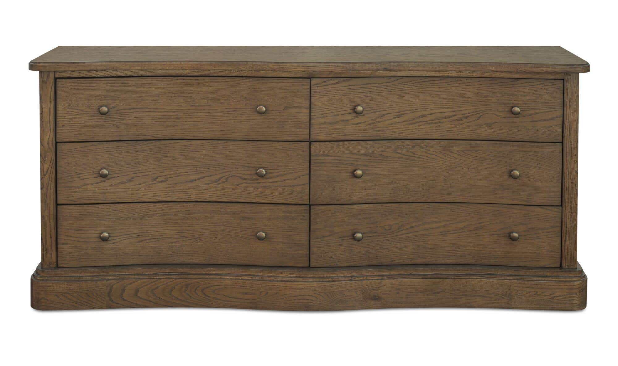 Clarence 6 Drawer Dresser Warm Brown