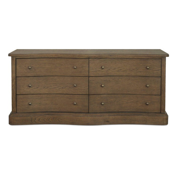 Clarence Oak 6 Drawer Dresser