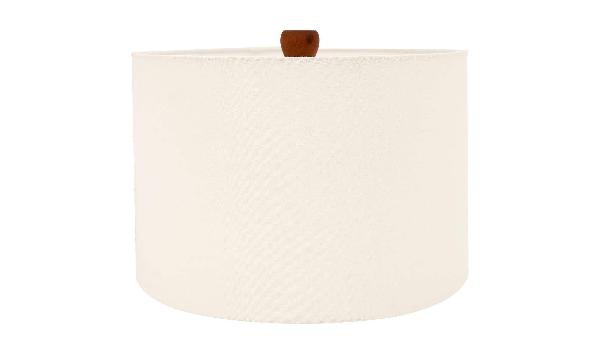 Evie table lamp by Moe's Home Collection, honey brown turned wood base, tapered shade