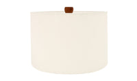 Evie table lamp by Moe's Home Collection, honey brown turned wood base, tapered shade