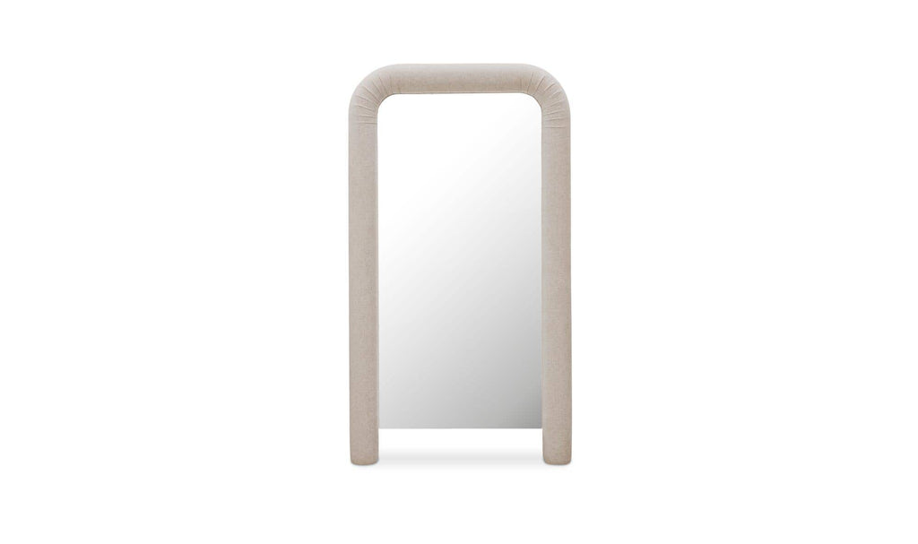Glass Ellison Wall Mirror Beige