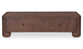 Gibson Storage Coffee Table Burl front