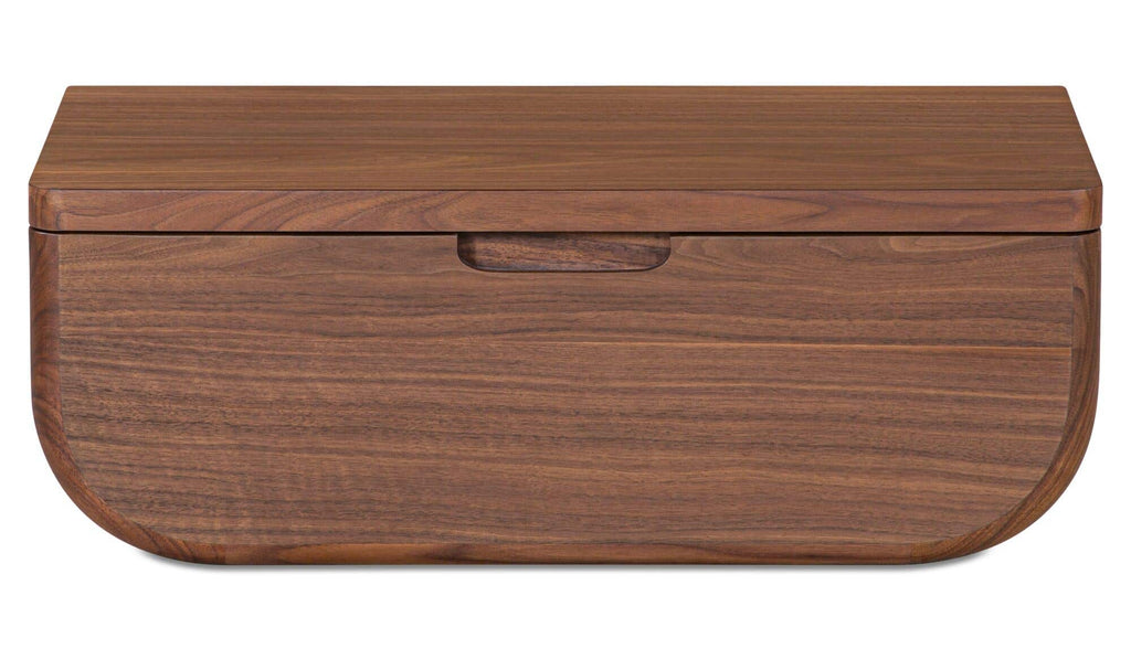 Hettie Floating Nightstand Dark Brown Walnut