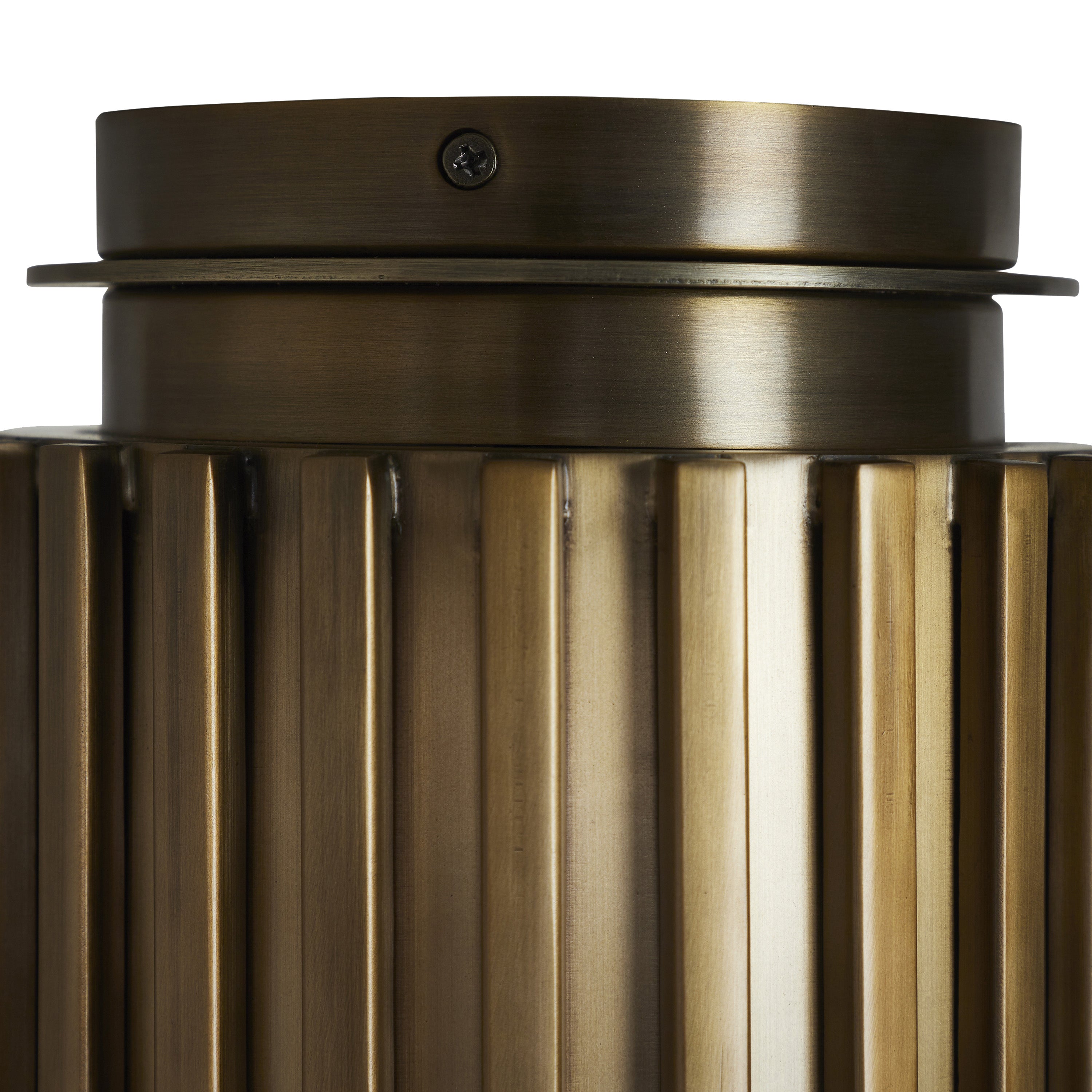 Fenice flush mount by Renwil, iron, dark antique brushed brass finish