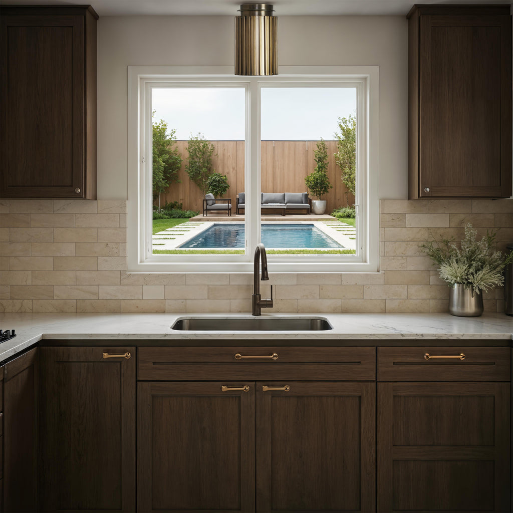 Fenice flush mount by Renwil, iron, dark antique brushed brass finish