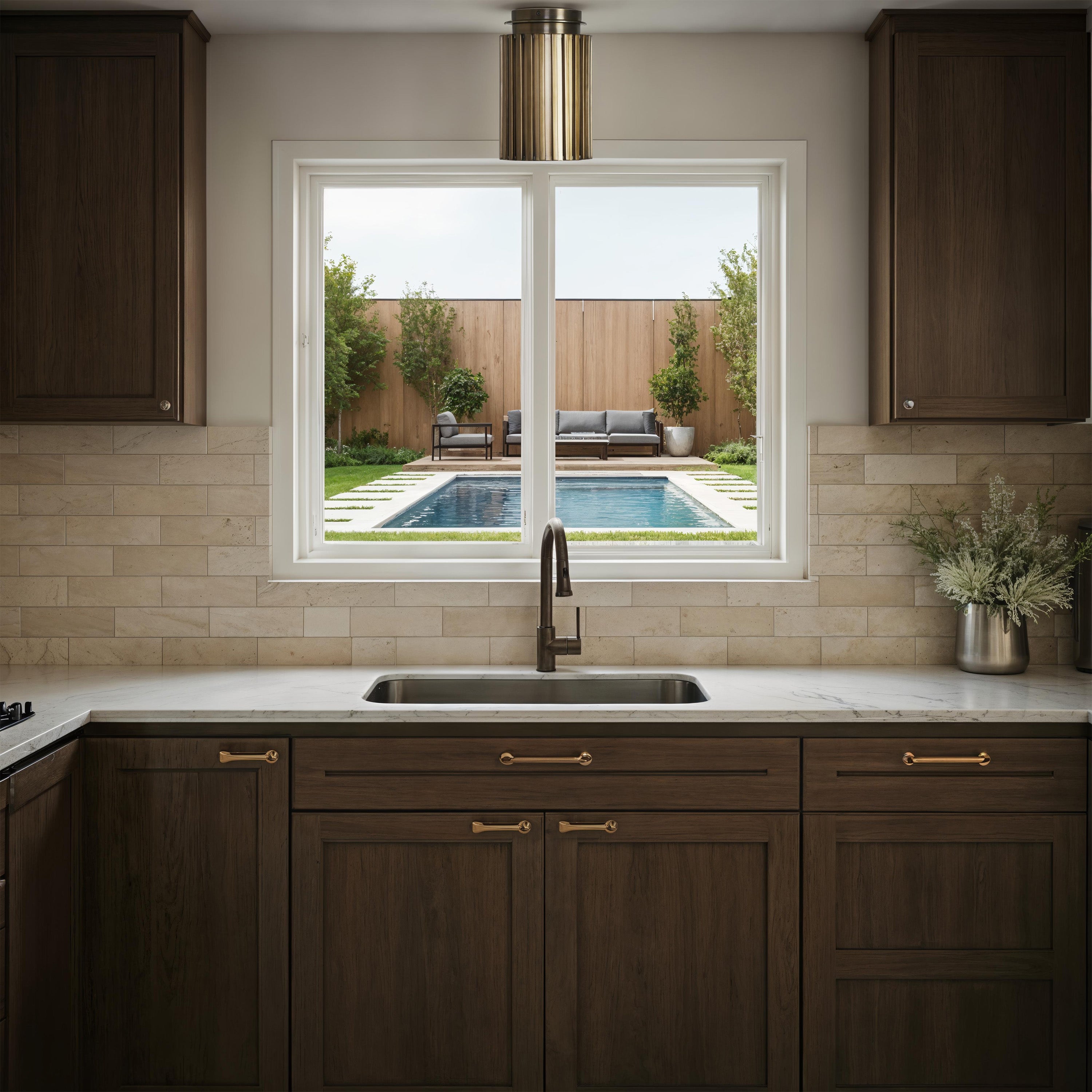 Fenice flush mount by Renwil, iron, dark antique brushed brass finish