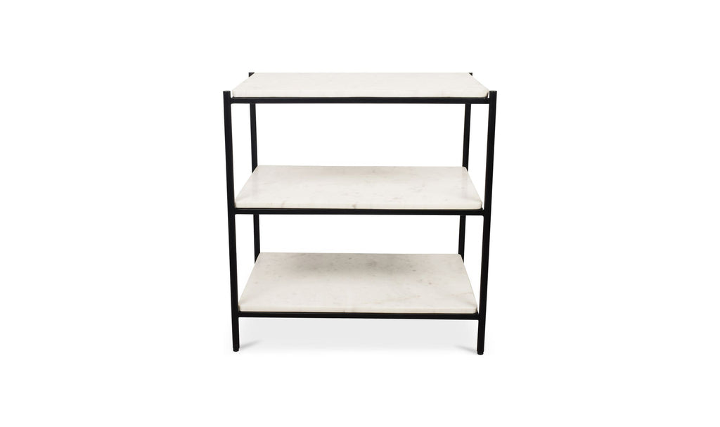 Marble Trine Nightstand White Marble