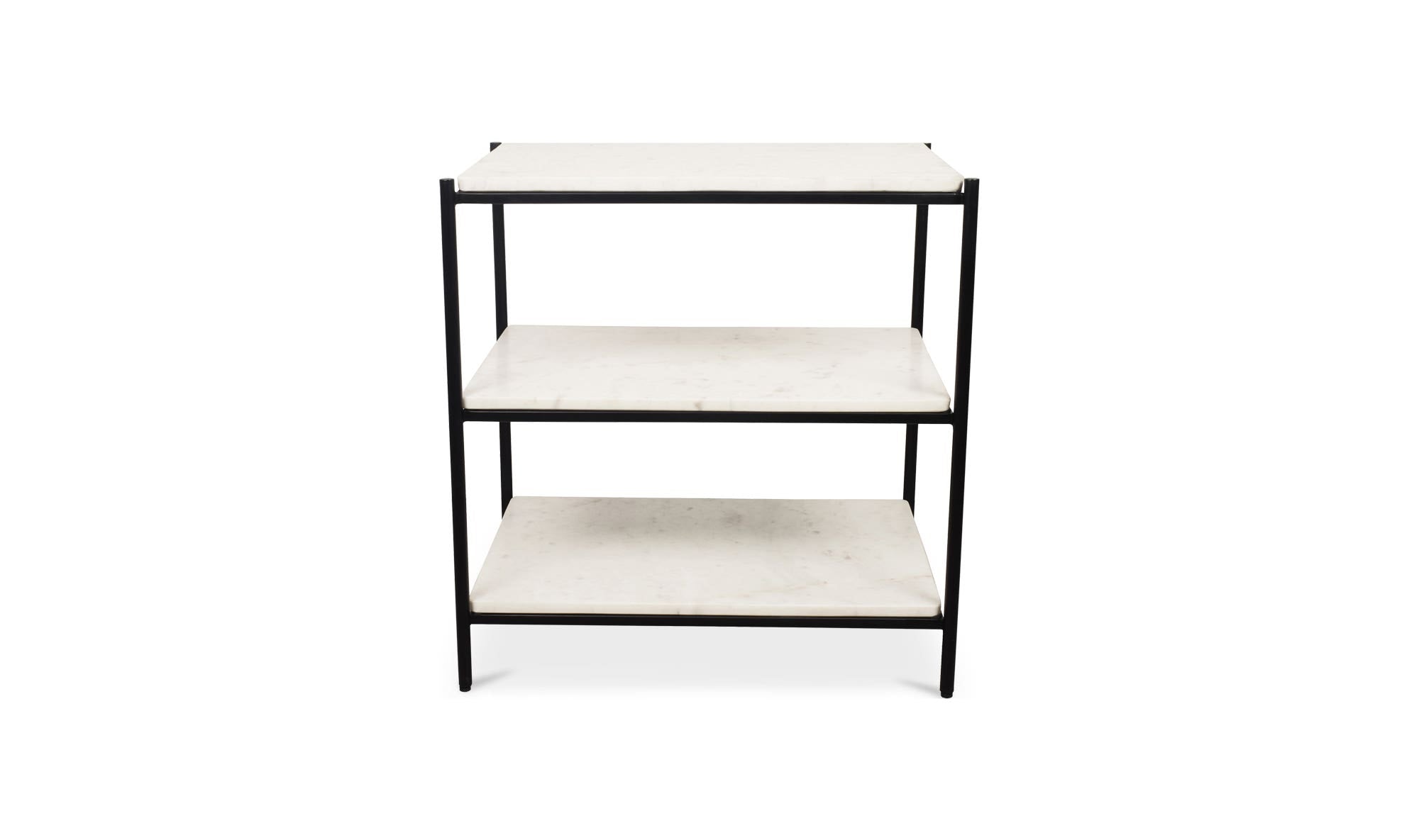 Marble Trine Nightstand White Marble