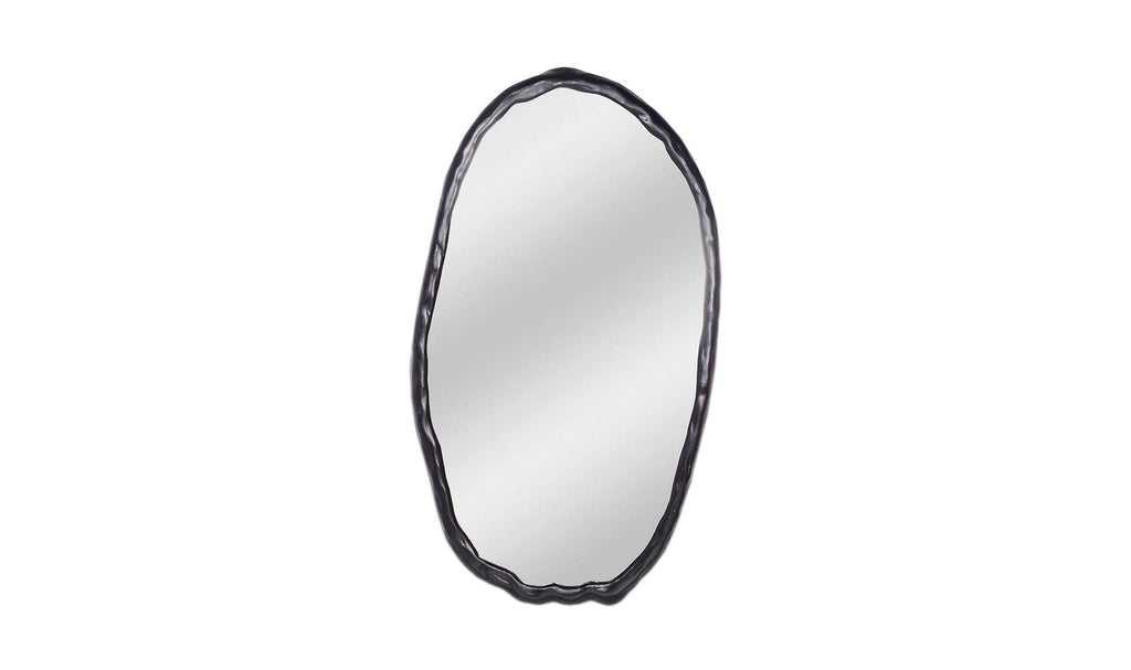 Foundry Oval Wall Mirror Black