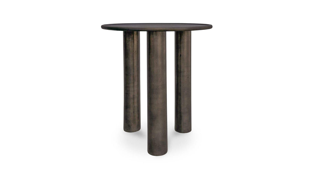 Aluminum Outdoor Deacon Side Table Deep Bronze