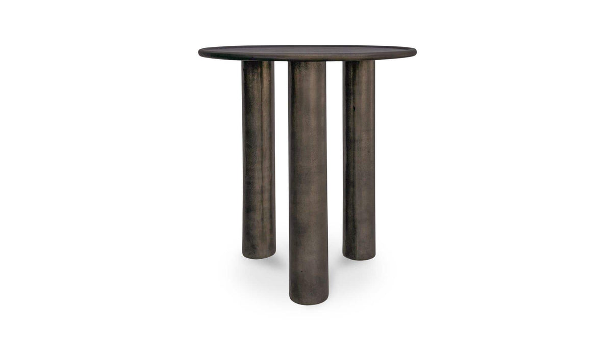 Aluminum Outdoor Deacon Side Table Deep Bronze