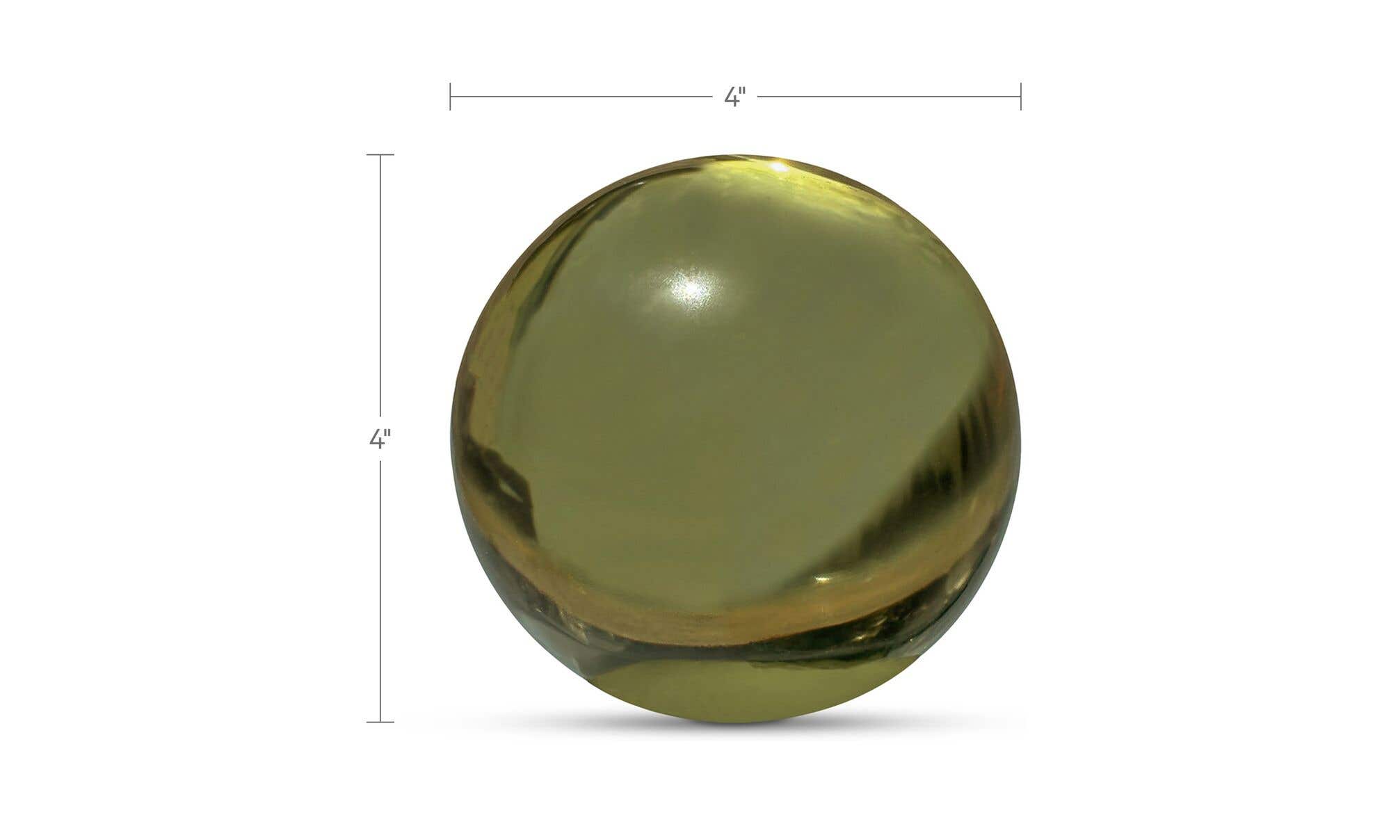 Olive Cast Glass Bonn Decorative Object