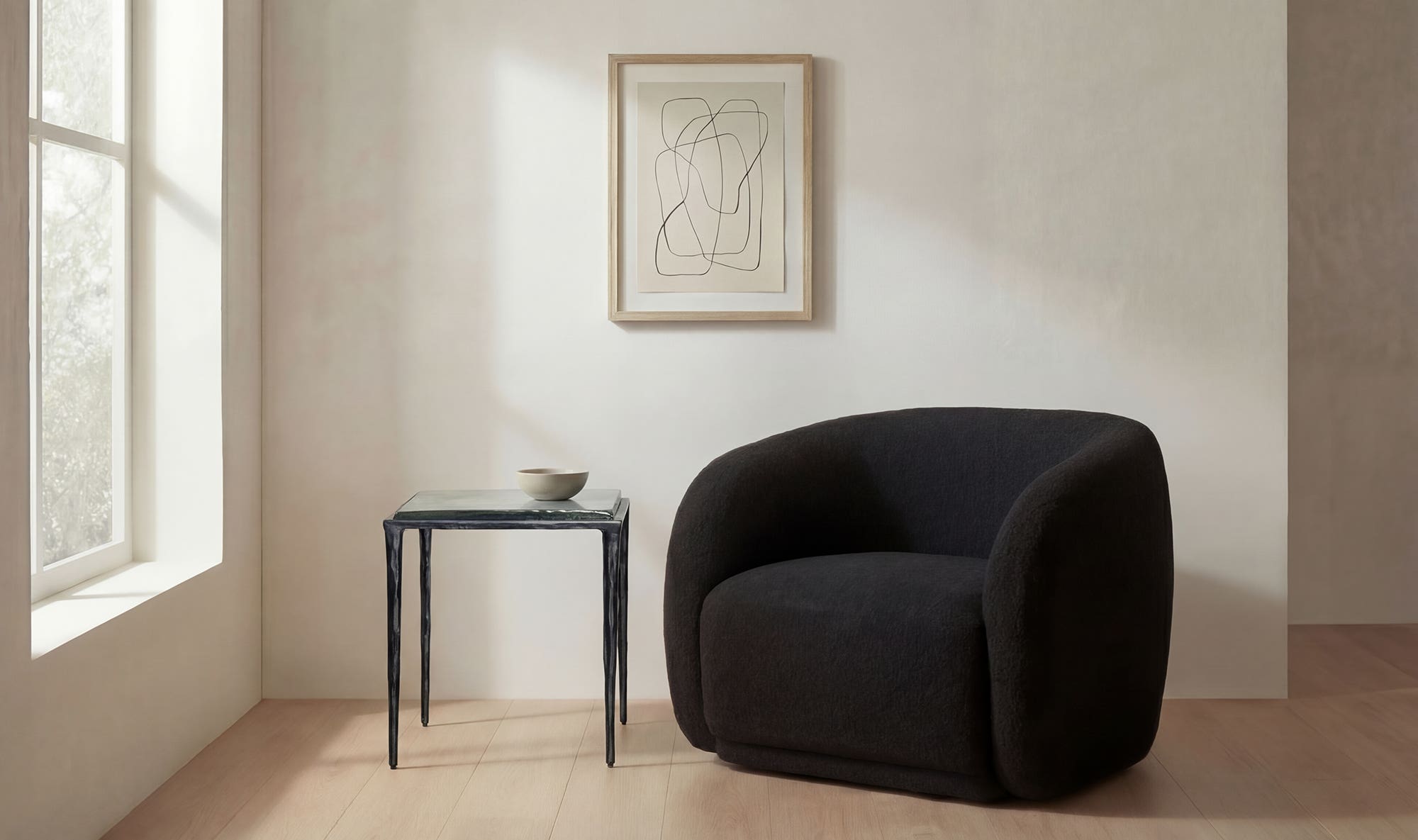 Clear Glass Mari Side Table