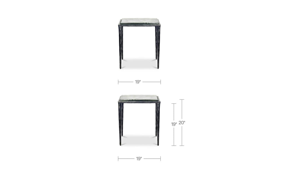 Clear Glass Mari Side Table