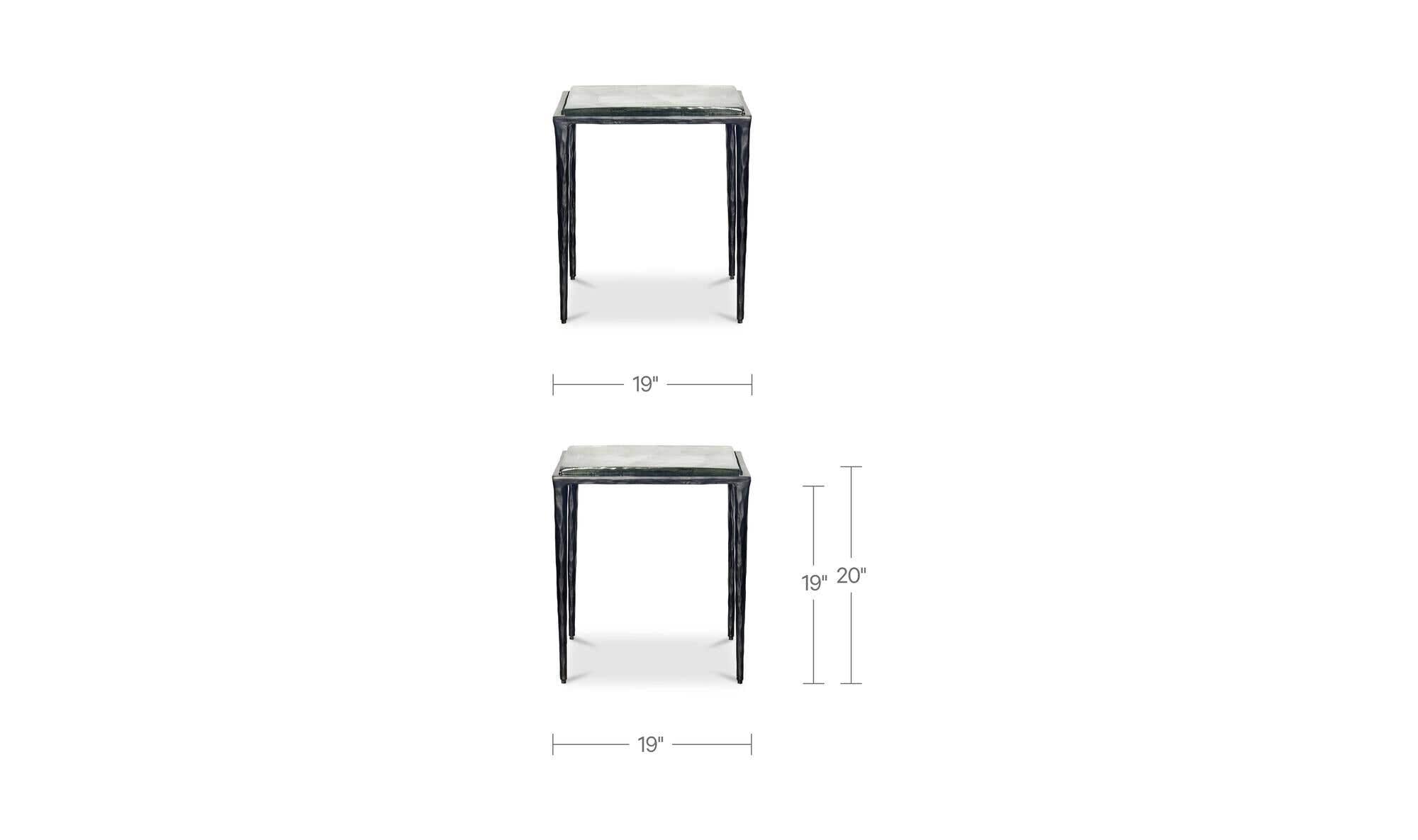 Clear Glass Mari Side Table