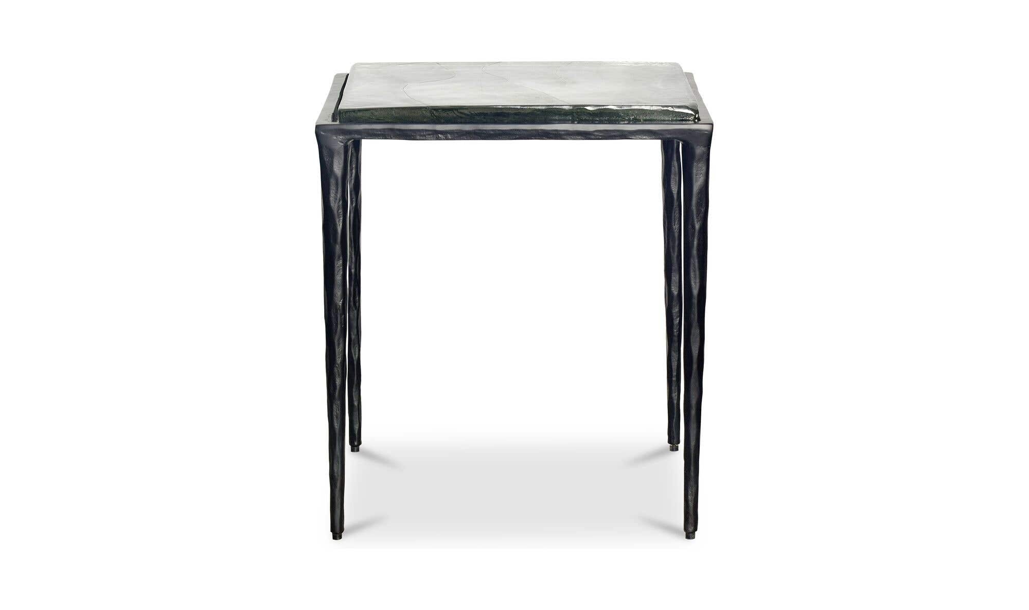 Clear Glass Mari Side Table