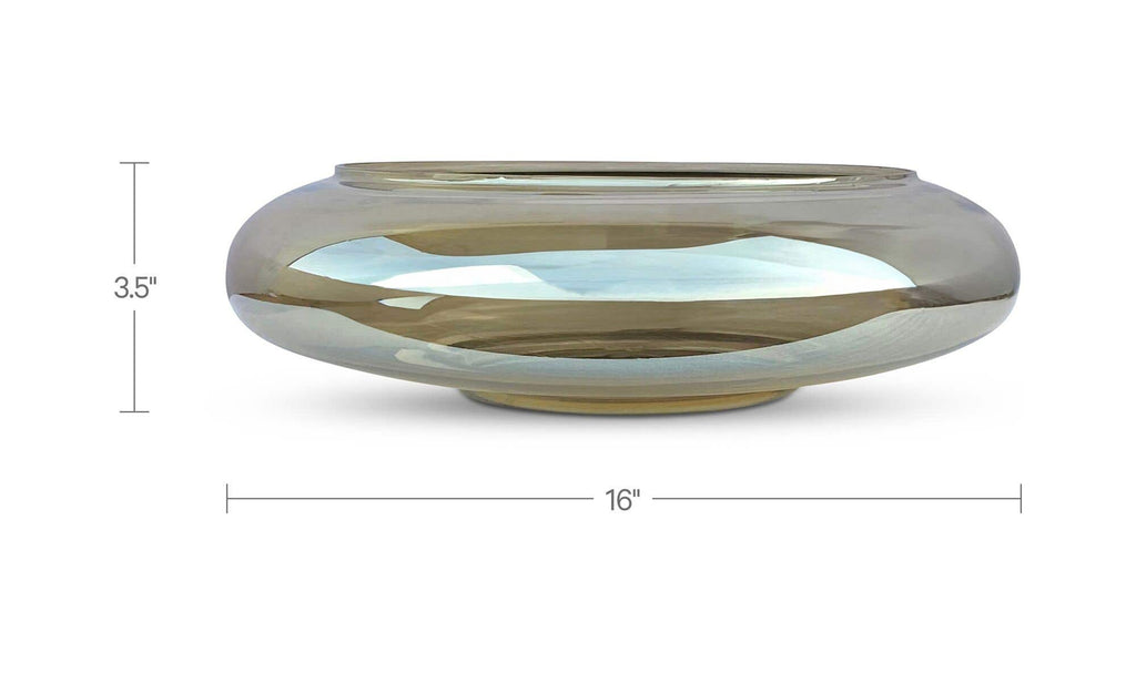 Smoky Brown Glass Polene Bowl, Large