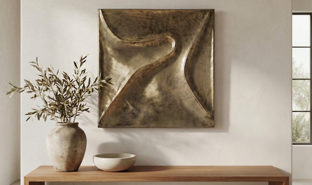 Aged Brass Bode Wall Sculpture
