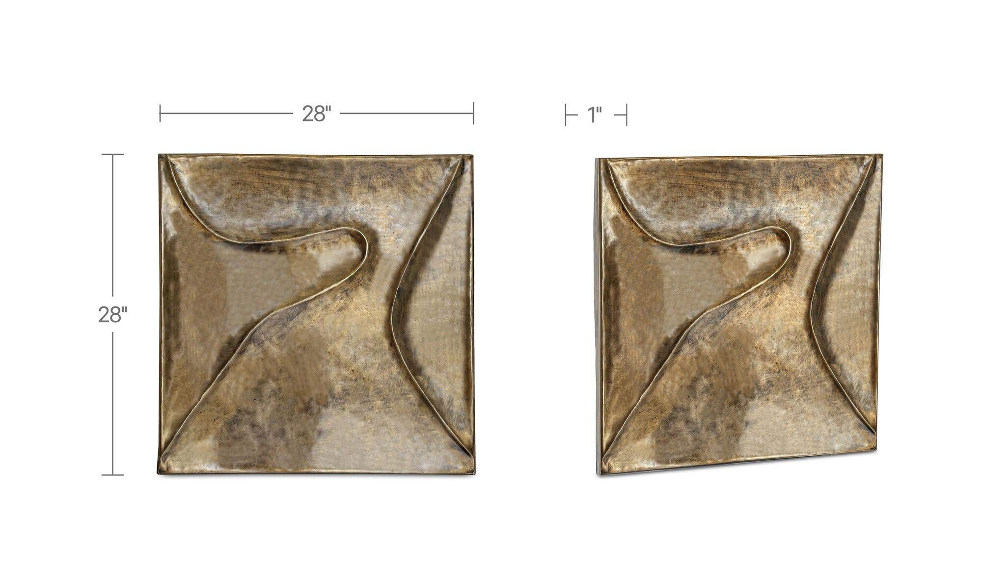 Aged Brass Bode Wall Sculpture