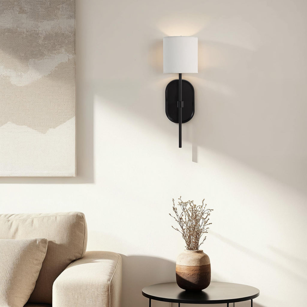 Fico wall sconce by Renwil, forged iron, matte black finish
