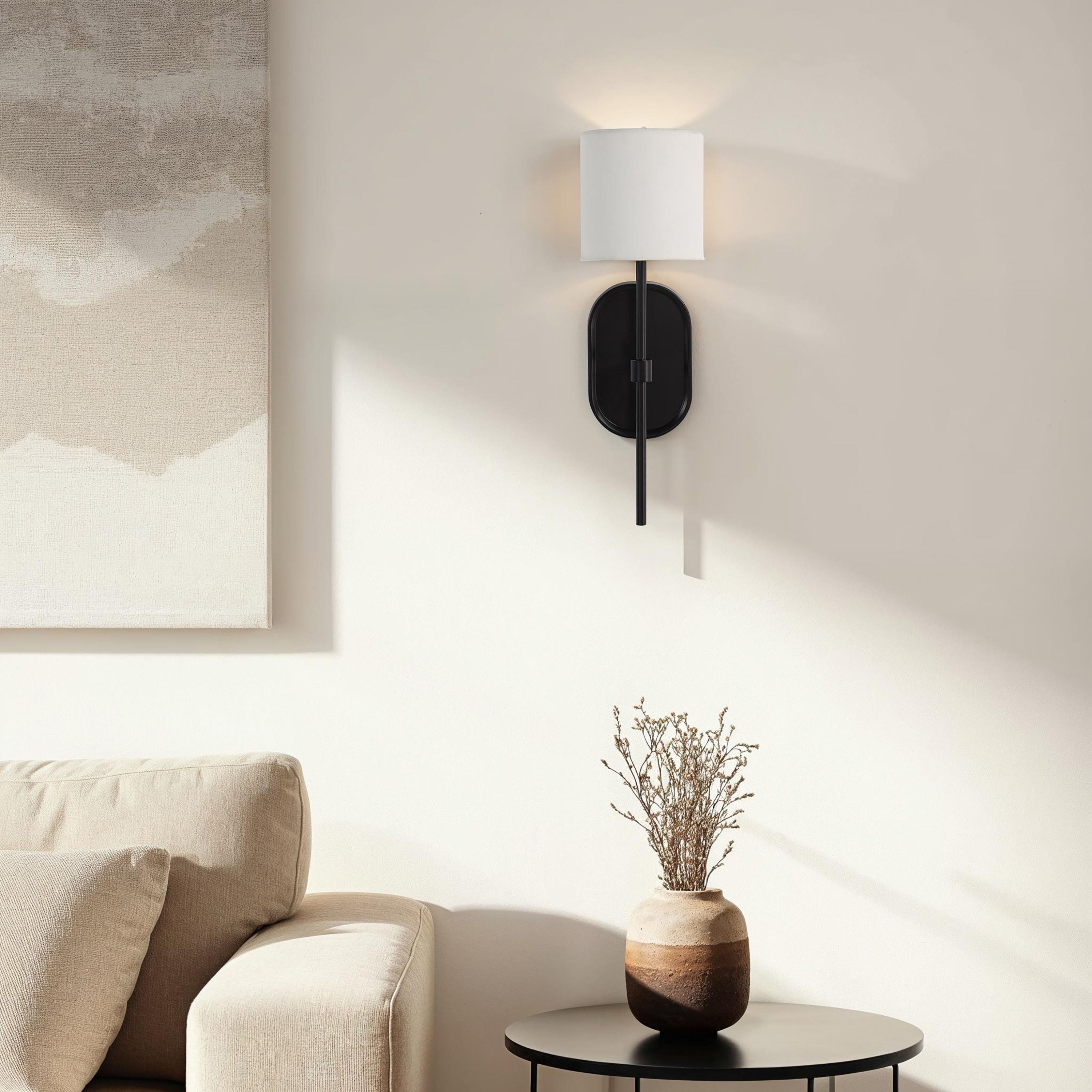 Fico wall sconce by Renwil, forged iron, matte black finish