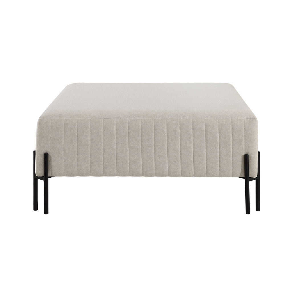 Fitzroy ottoman by Renwil, poly-linen, natural finish