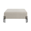 Fitzroy ottoman by Renwil, poly-linen, natural finish