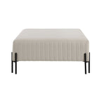 Fitzroy ottoman by Renwil, poly-linen, natural finish