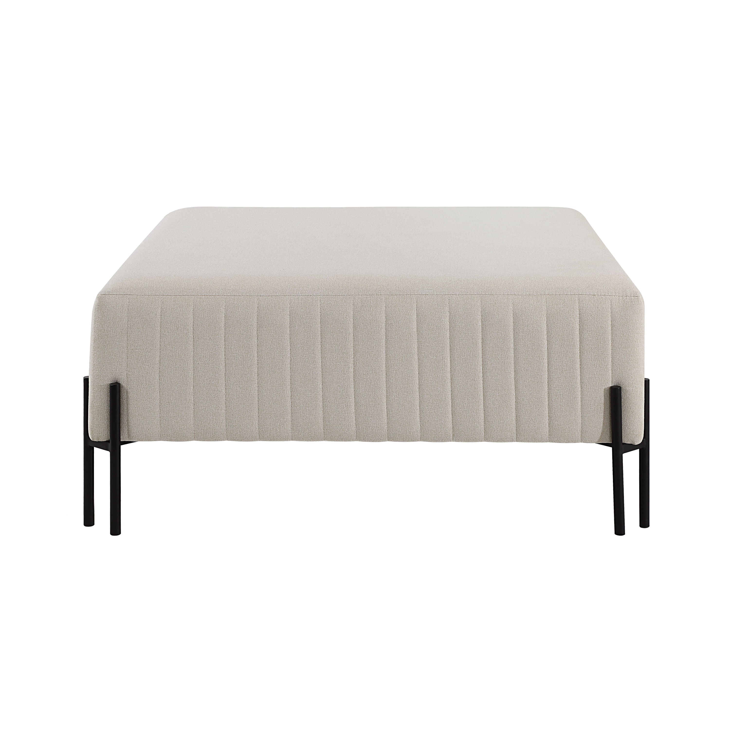 Fitzroy ottoman by Renwil, poly-linen, natural finish
