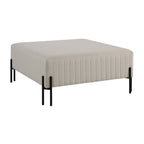 Fitzroy ottoman by Renwil, poly-linen, natural finish