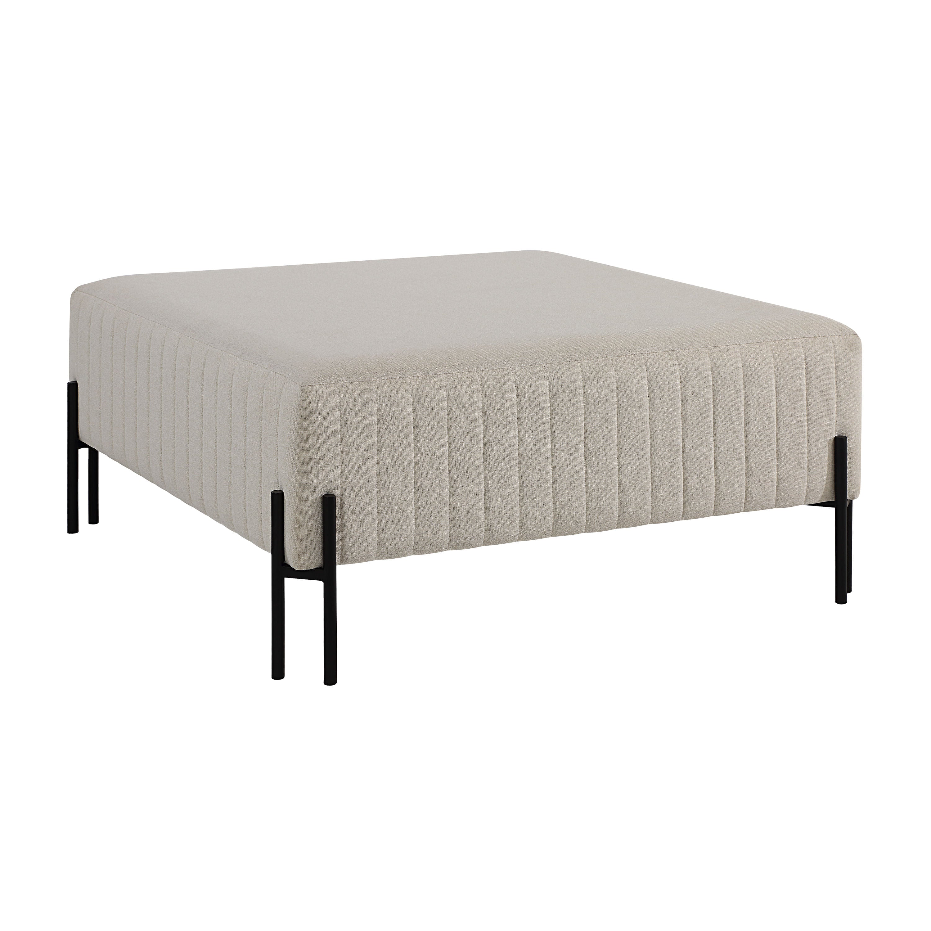 Fitzroy ottoman by Renwil, poly-linen, natural finish