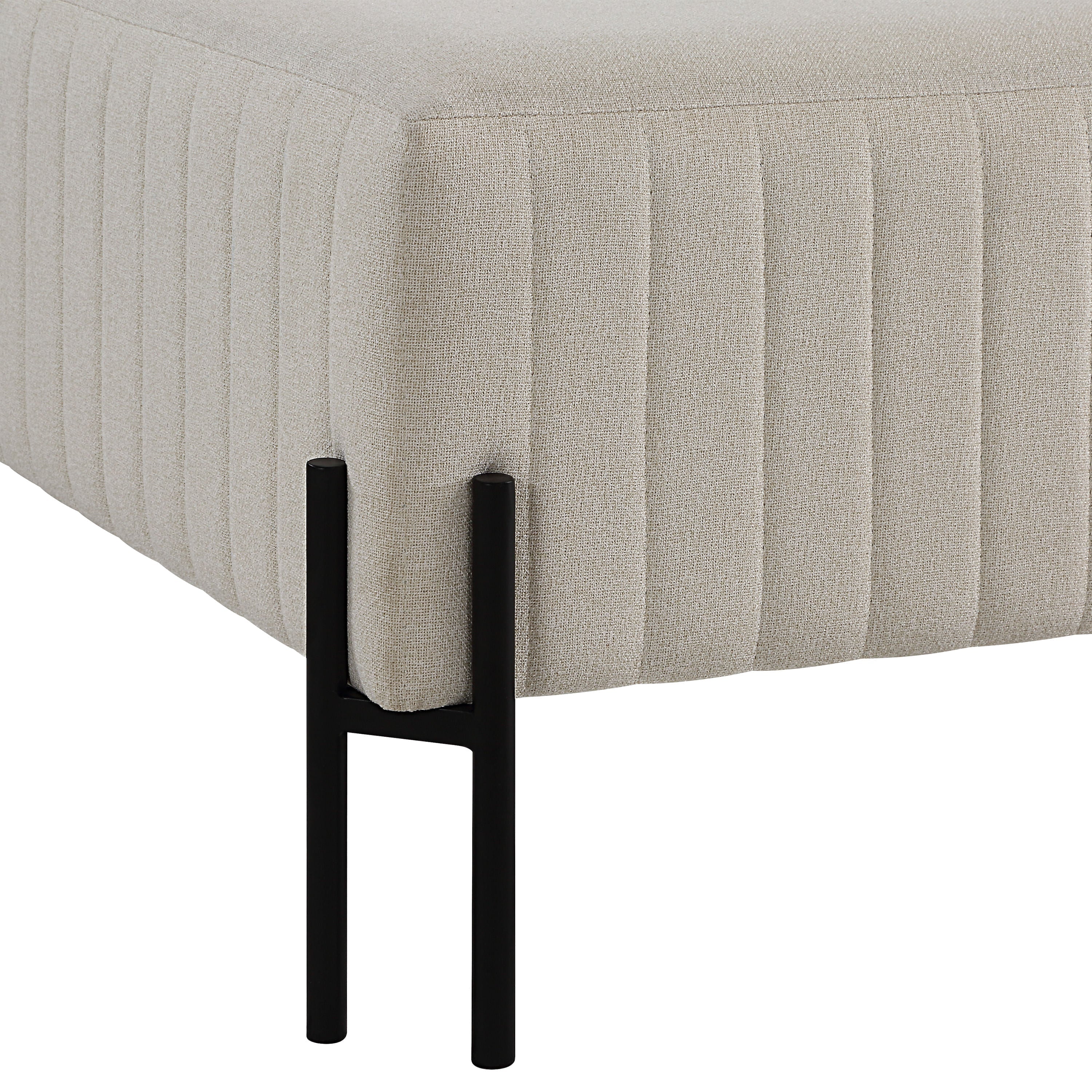 Fitzroy ottoman by Renwil, poly-linen, natural finish