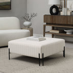 Fitzroy ottoman by Renwil, poly-linen, natural finish