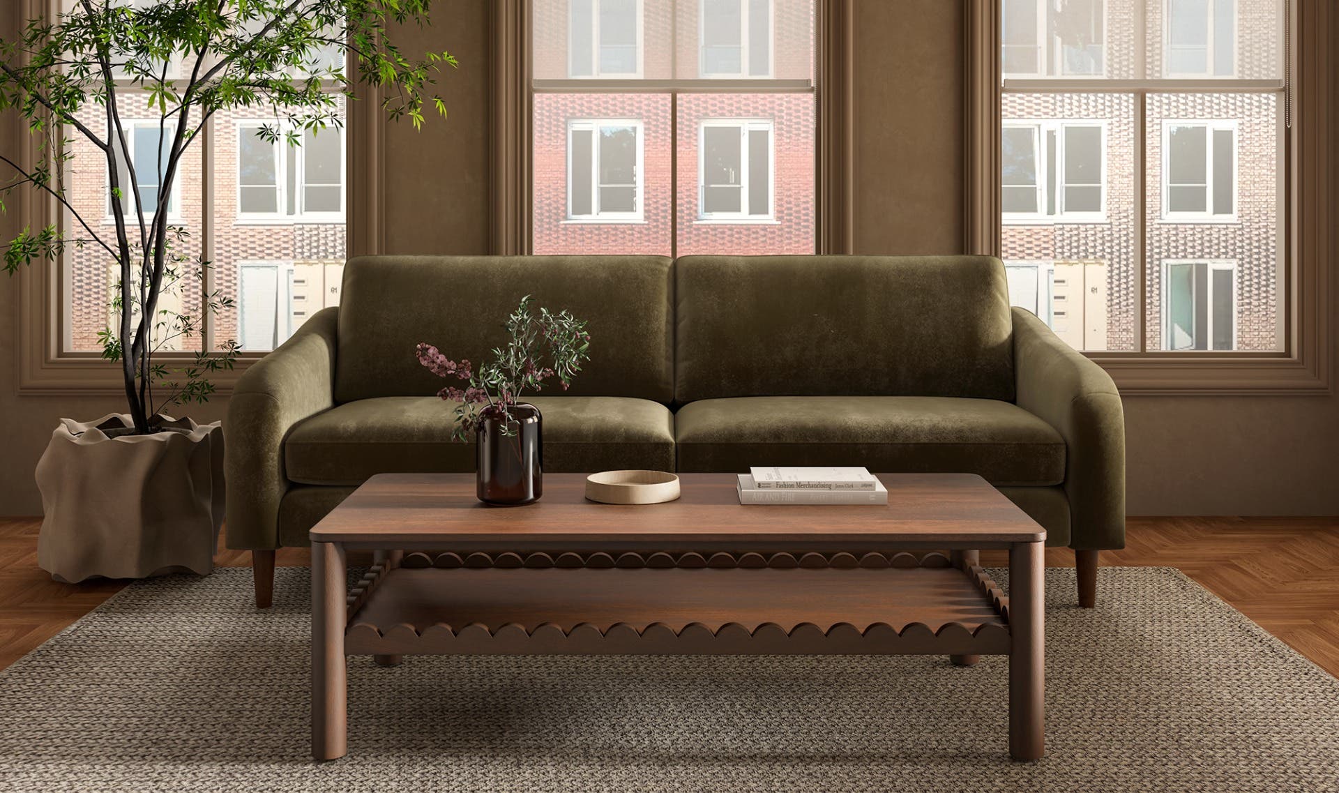 Quinn Sofa Cedar Green view 2