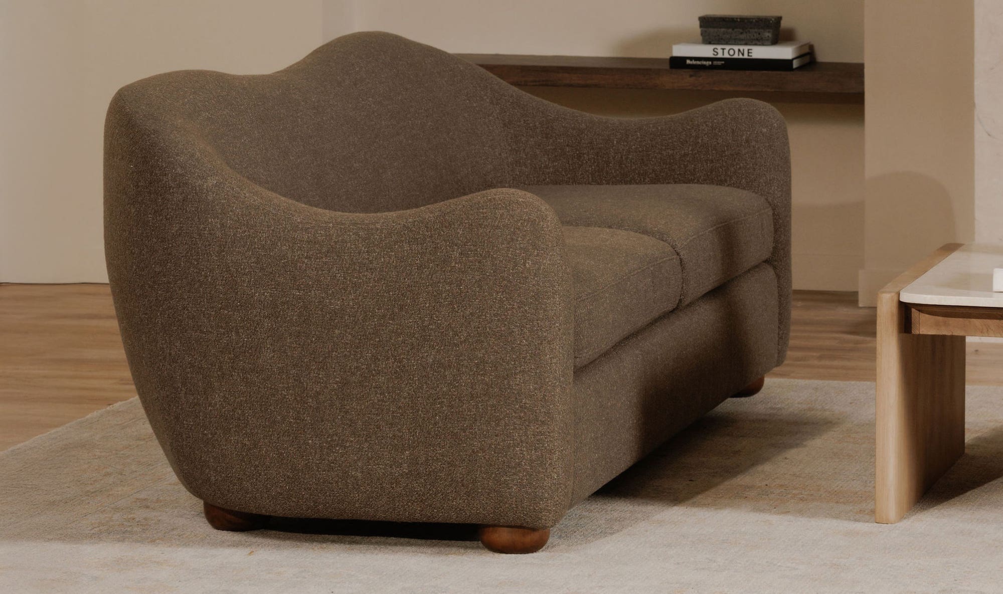 Bria Sofa Brown view 3