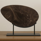 Galen sculpture by Moe's Home Collection, Saint Laurent marble, dark ground white veining