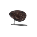 Galen sculpture by Moe's Home Collection, Saint Laurent marble, dark ground white veining
