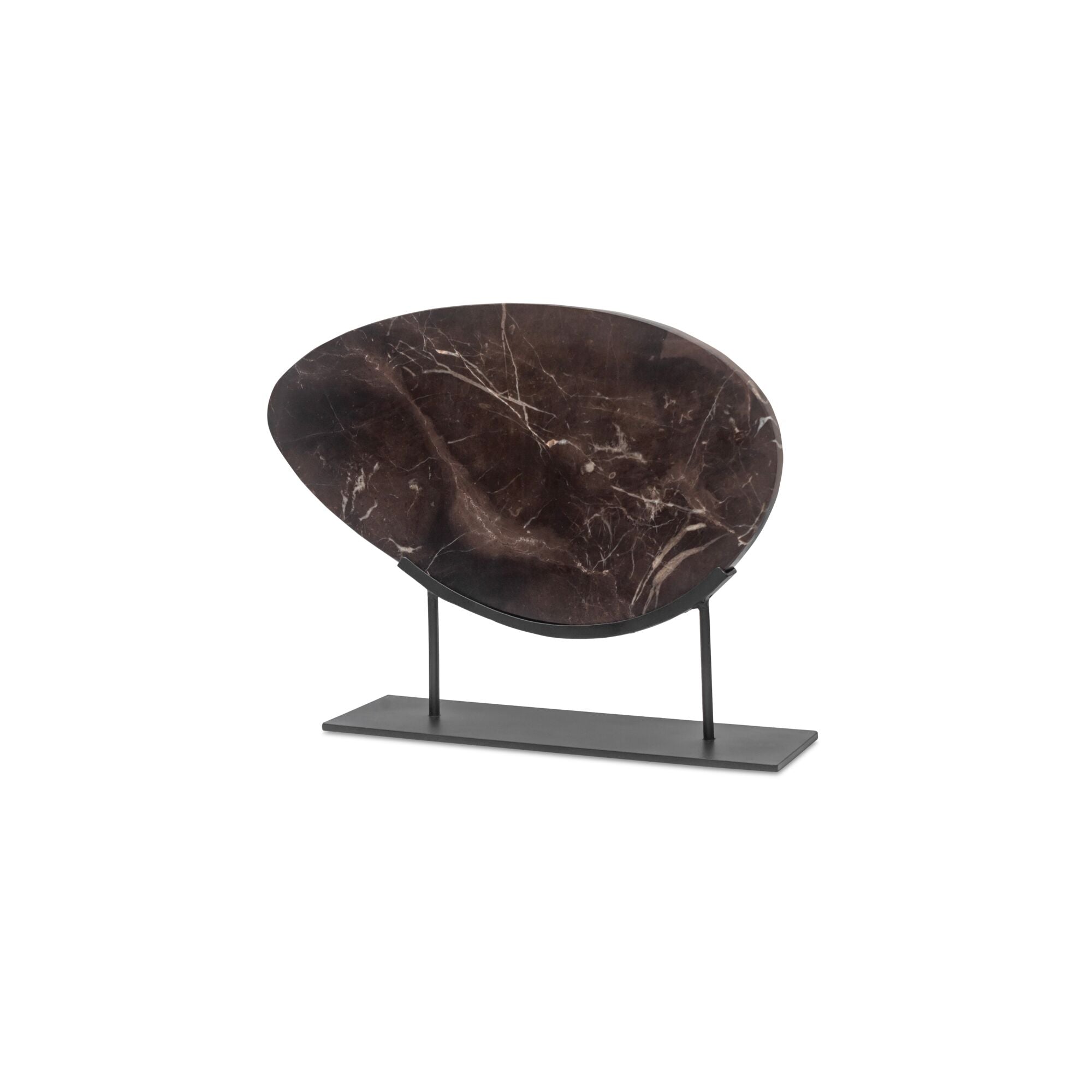 Galen sculpture by Moe's Home Collection, Saint Laurent marble, dark ground white veining