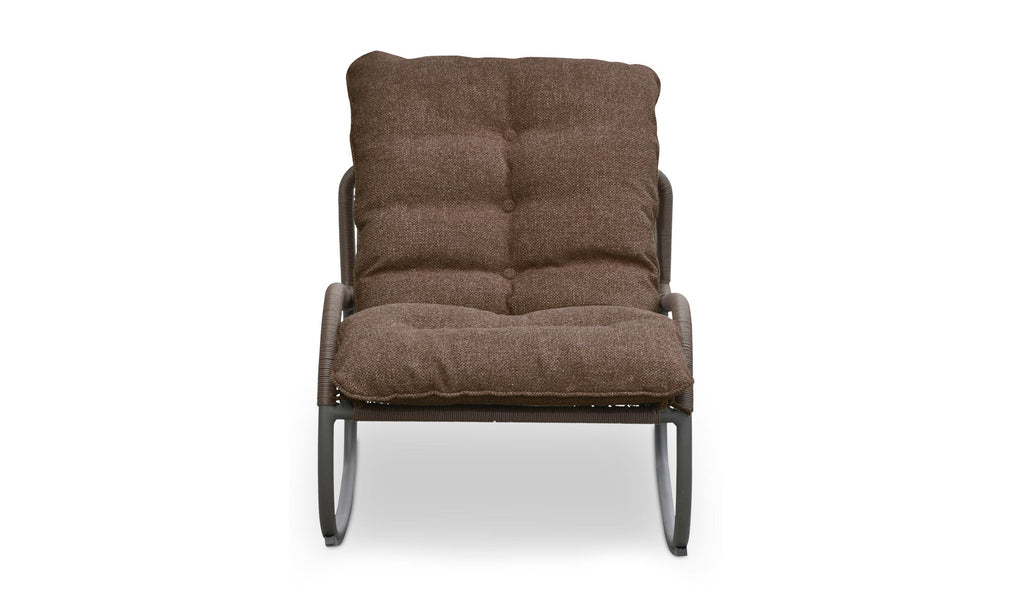 Wicker Outdoor Lyra Rocking Chair Brown