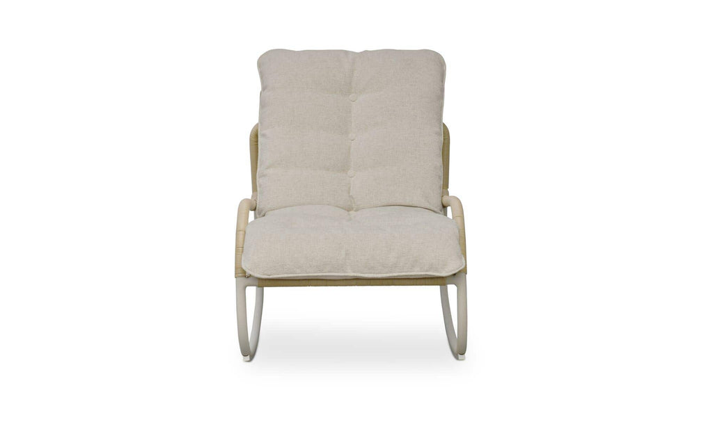 Wicker Outdoor Lyra Rocking Chair Beige