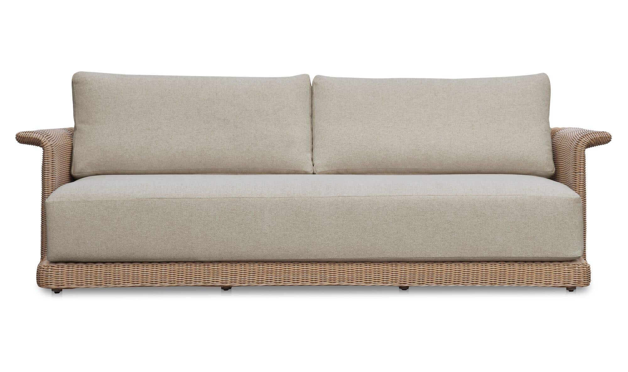 Wicker Outdoor Meredith Sofa Beige