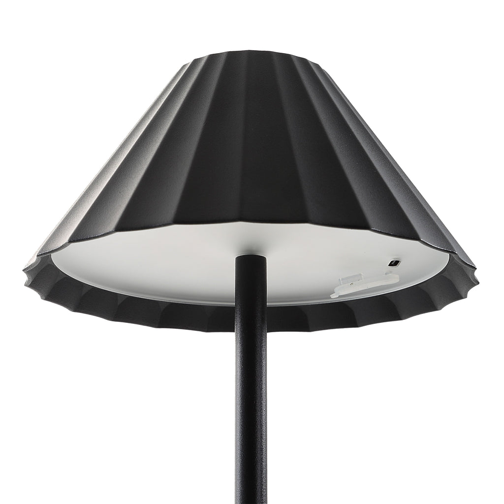 Giada table lamp by Renwil, zinc alloy and stainless steel, matte black finish