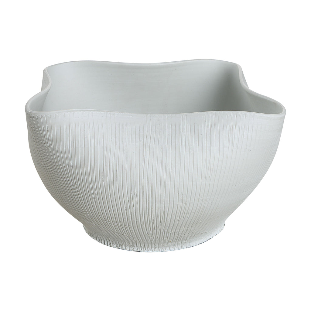Gigi bowl by Renwil, ceramic, off-white, hand-finished
