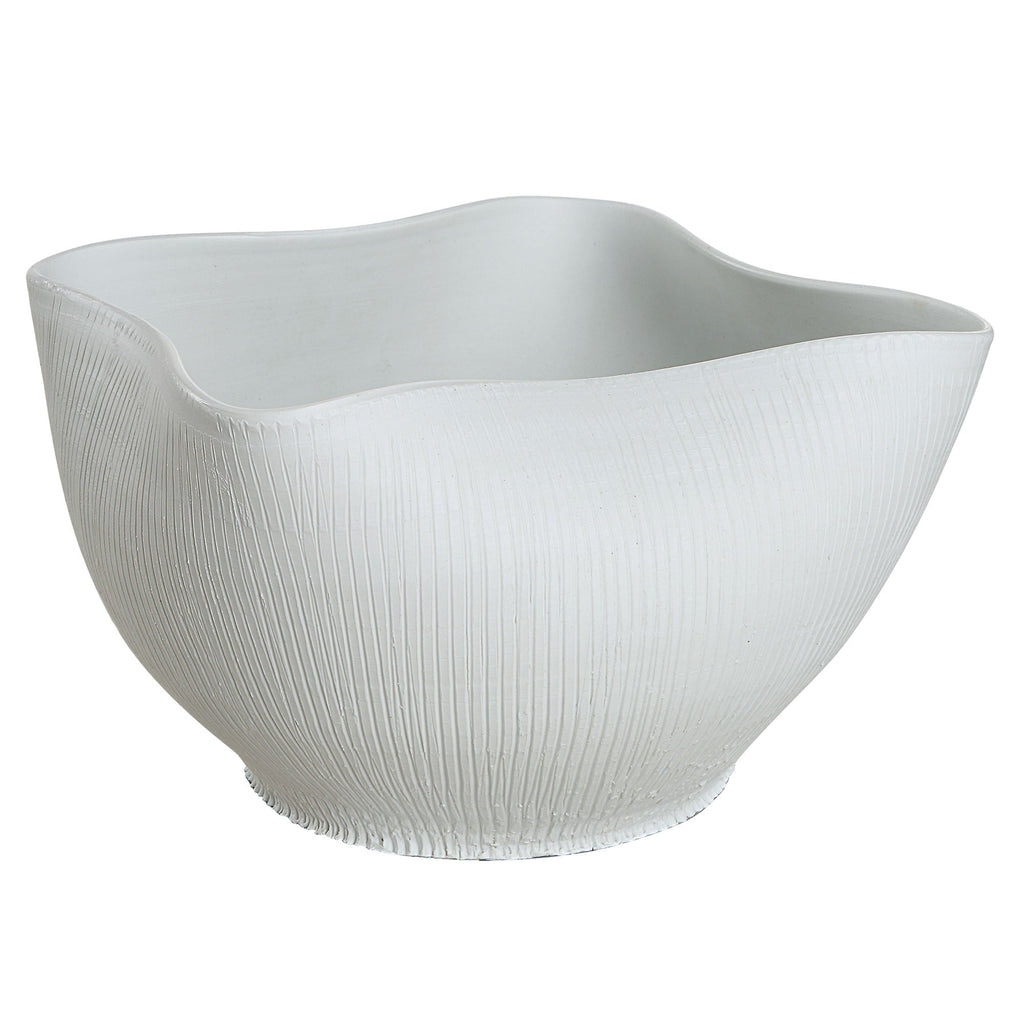 Gigi bowl by Renwil, ceramic, off-white, hand-finished