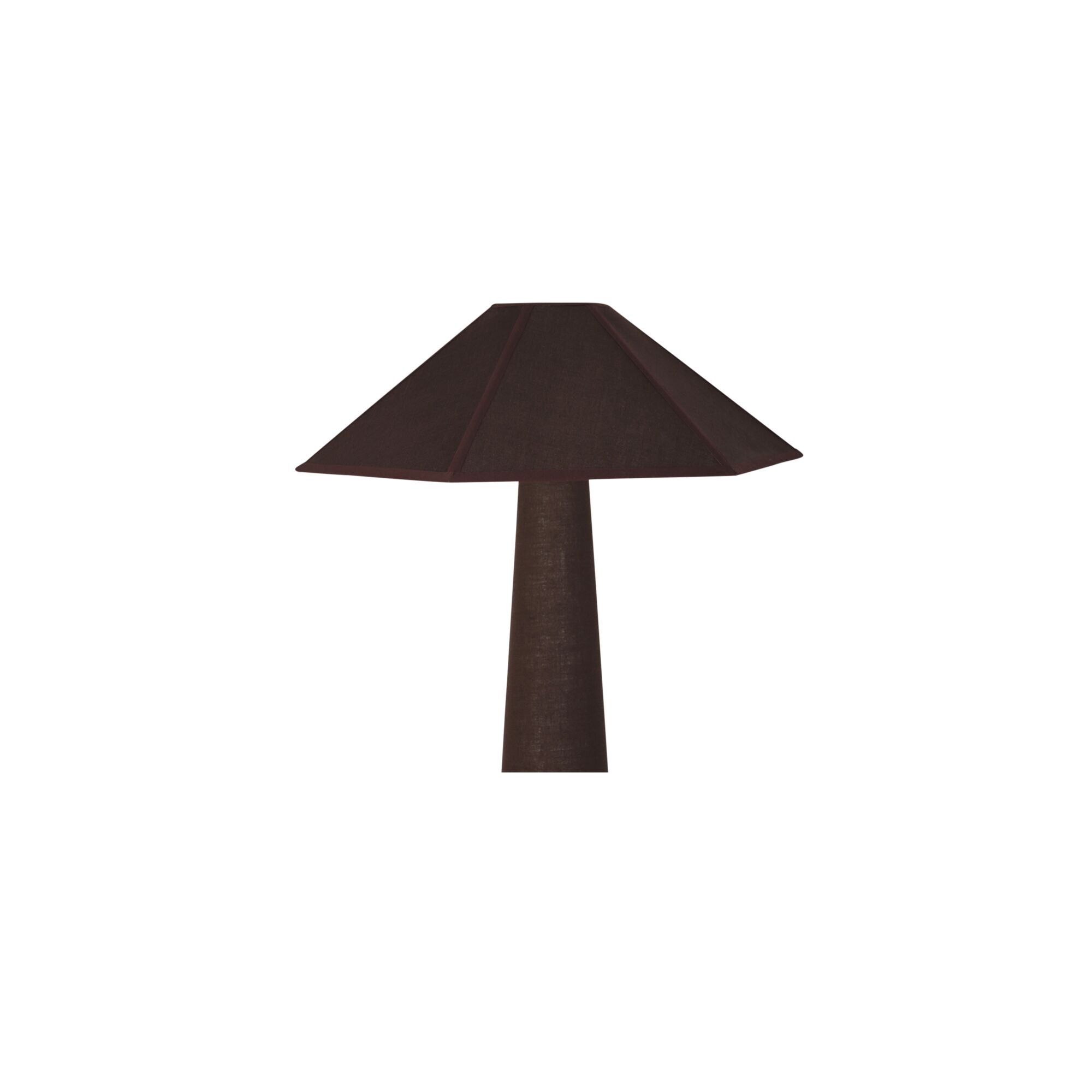 Gigi floor lamp by Moe's Home Collection, dark brown ceramic base, tapered shade
