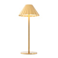 Ginevra table lamp by Renwil, zinc alloy and stainless steel, gold finish