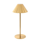 Ginevra table lamp by Renwil, zinc alloy and stainless steel, gold finish