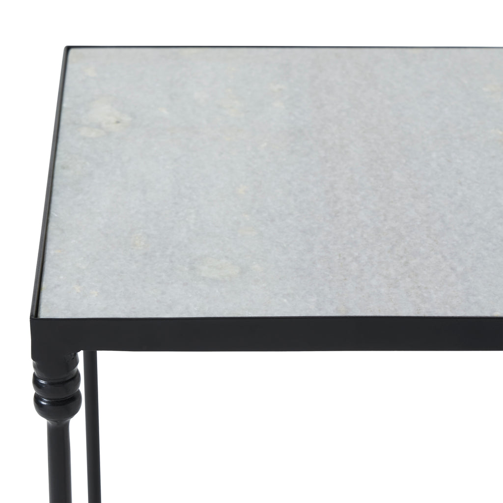 Giulia accent table by Renwil, iron, white finish